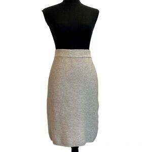 Eternelle Beige knit ribbed pencil skirt stretchy Sz L/XL